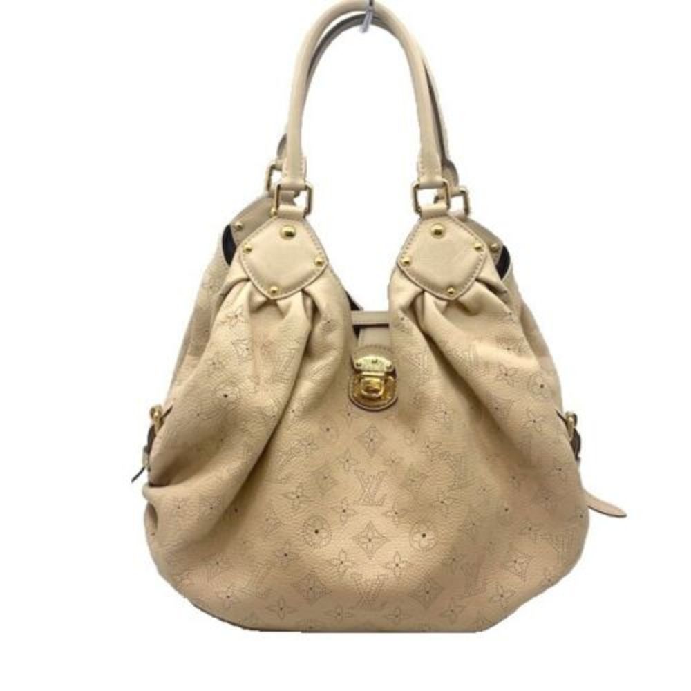 Louis Vuitton LV Mahina L Sable Mahina Leather Tote Hand Bag